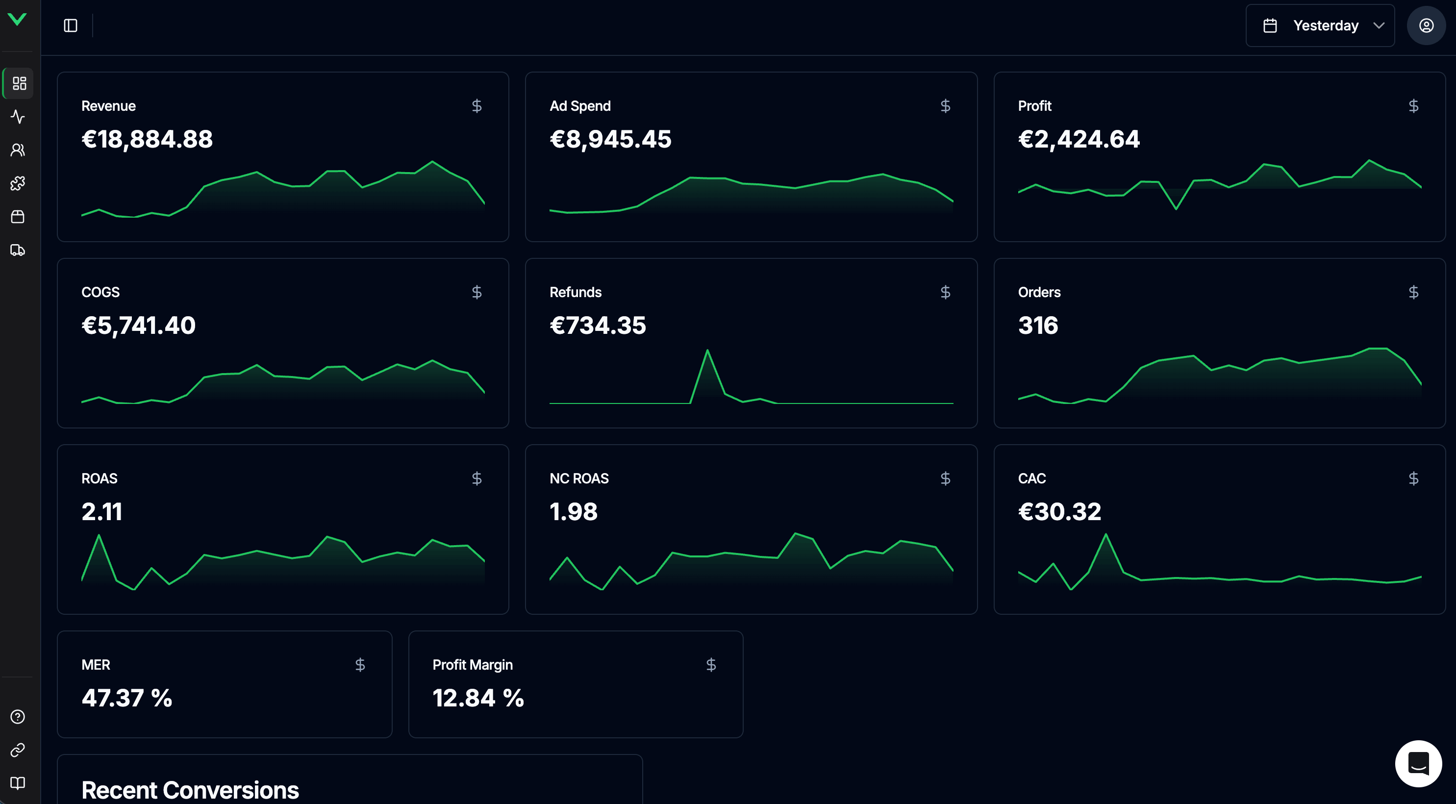 Venon Dashboard Screenshot